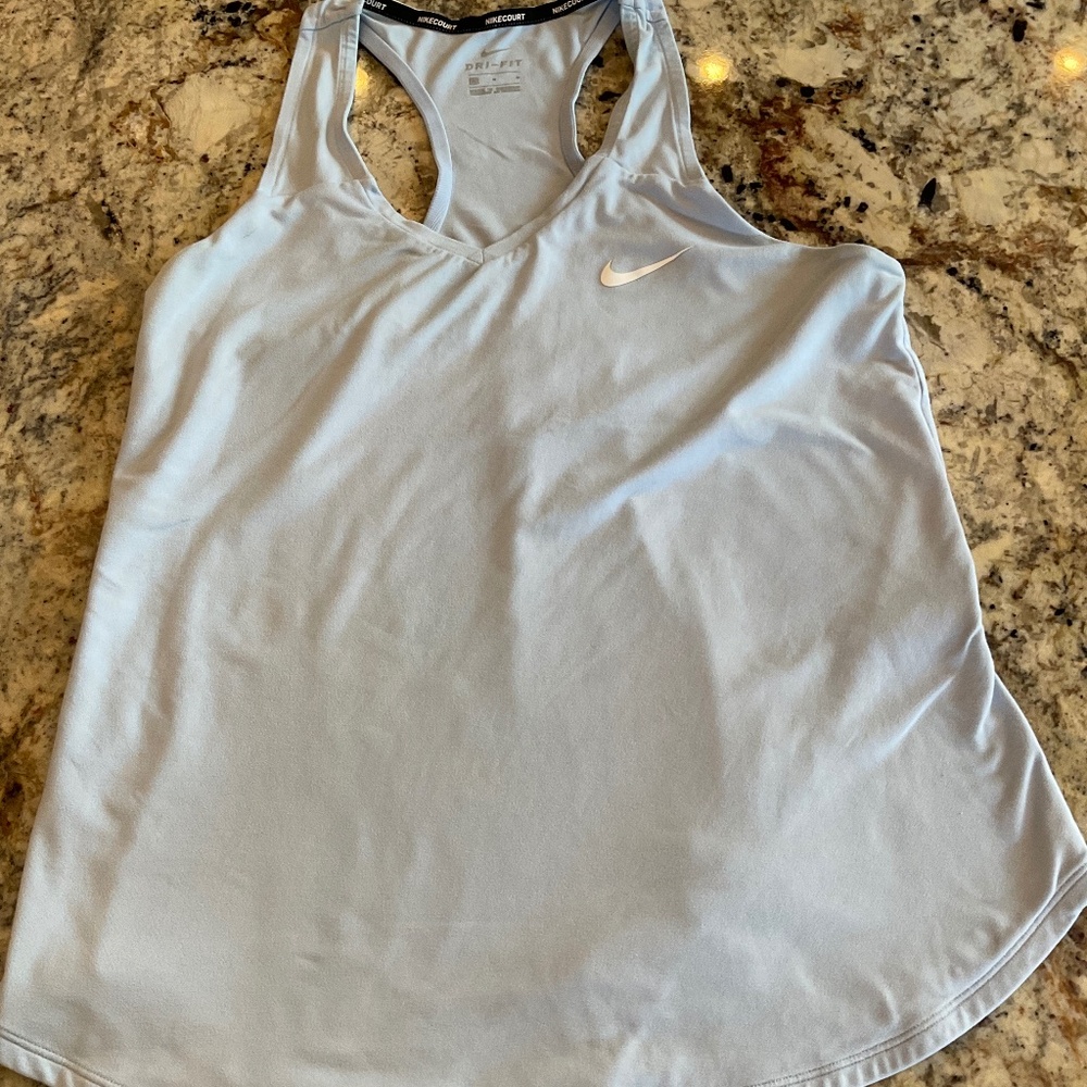 Lt Blue Nike Dri Fit top size Large